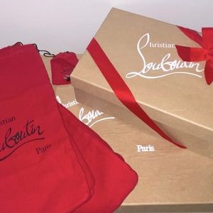 Christian Louboutin Dust bags, Boxes and extra tips with pouch Brand New​​​​​